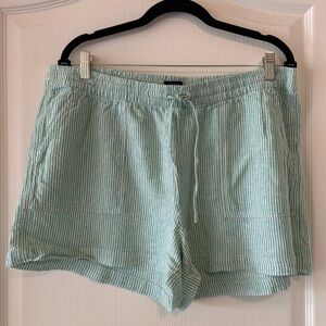 J. Crew Striped Green Shorts Size Large